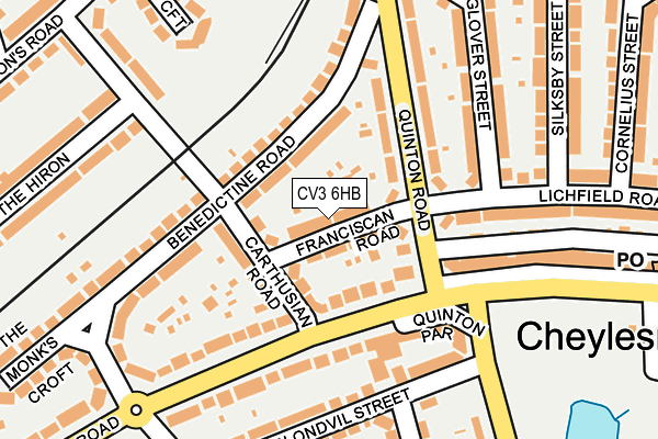 CV3 6HB map - OS OpenMap – Local (Ordnance Survey)