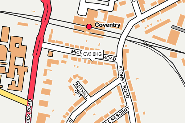 CV3 6HG map - OS OpenMap – Local (Ordnance Survey)