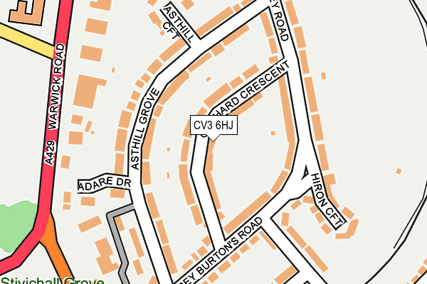 CV3 6HJ map - OS OpenMap – Local (Ordnance Survey)