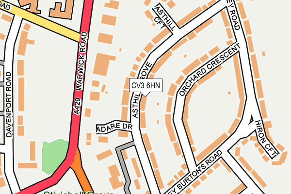 CV3 6HN map - OS OpenMap – Local (Ordnance Survey)