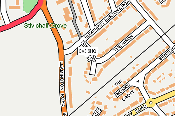 CV3 6HQ map - OS OpenMap – Local (Ordnance Survey)