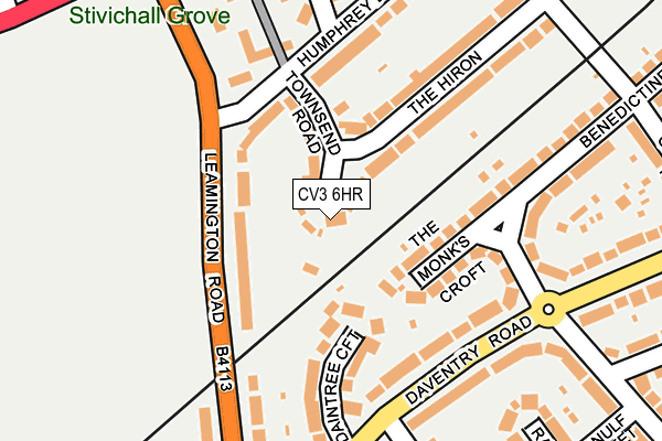 CV3 6HR map - OS OpenMap – Local (Ordnance Survey)