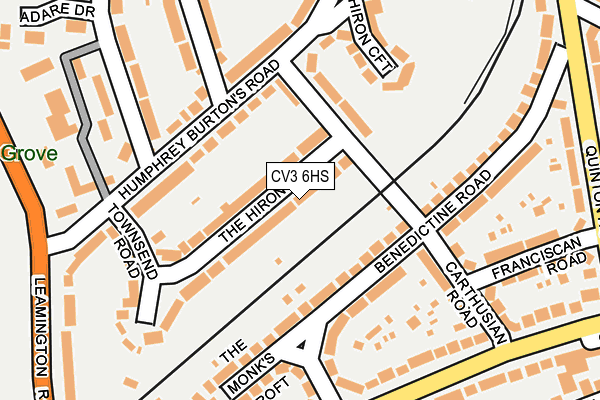 CV3 6HS map - OS OpenMap – Local (Ordnance Survey)