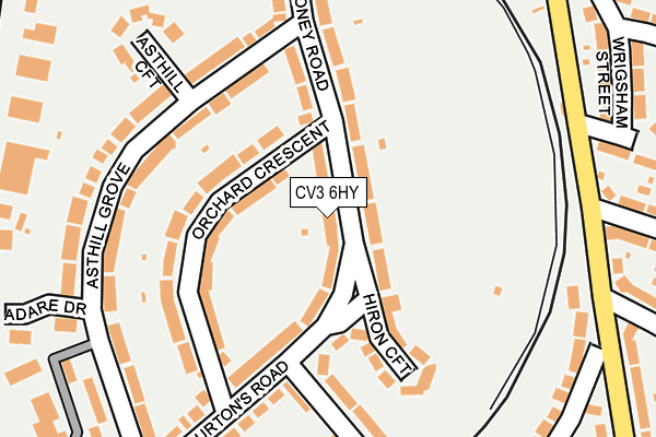 CV3 6HY map - OS OpenMap – Local (Ordnance Survey)