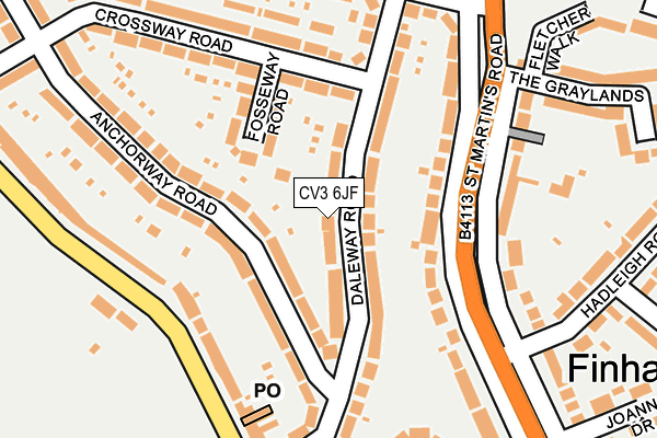 CV3 6JF map - OS OpenMap – Local (Ordnance Survey)