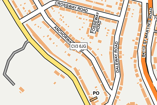 CV3 6JG map - OS OpenMap – Local (Ordnance Survey)