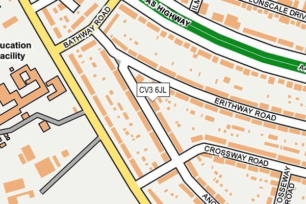 CV3 6JL map - OS OpenMap – Local (Ordnance Survey)