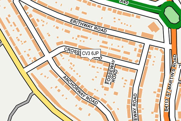 CV3 6JP map - OS OpenMap – Local (Ordnance Survey)