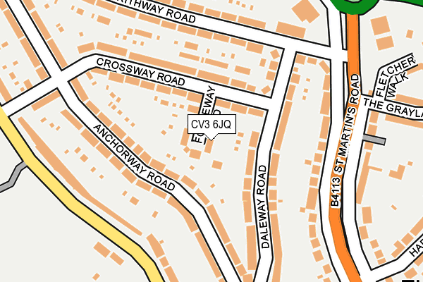 CV3 6JQ map - OS OpenMap – Local (Ordnance Survey)