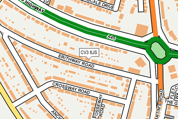 CV3 6JS map - OS OpenMap – Local (Ordnance Survey)