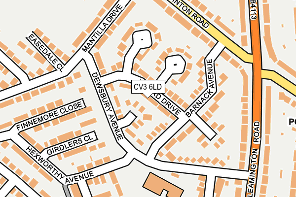 CV3 6LD map - OS OpenMap – Local (Ordnance Survey)