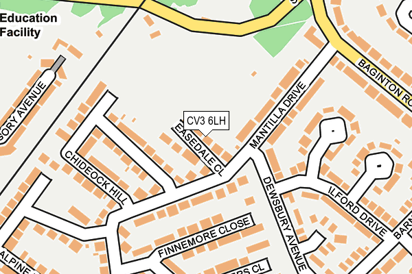 CV3 6LH map - OS OpenMap – Local (Ordnance Survey)