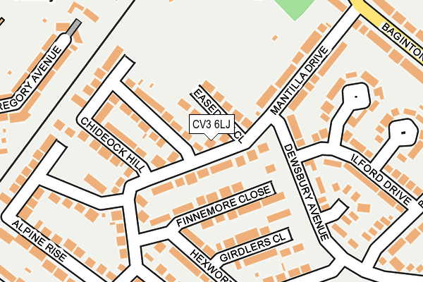 CV3 6LJ map - OS OpenMap – Local (Ordnance Survey)