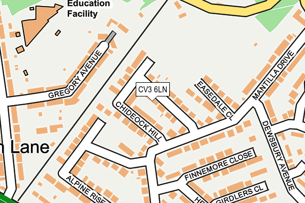 CV3 6LN map - OS OpenMap – Local (Ordnance Survey)
