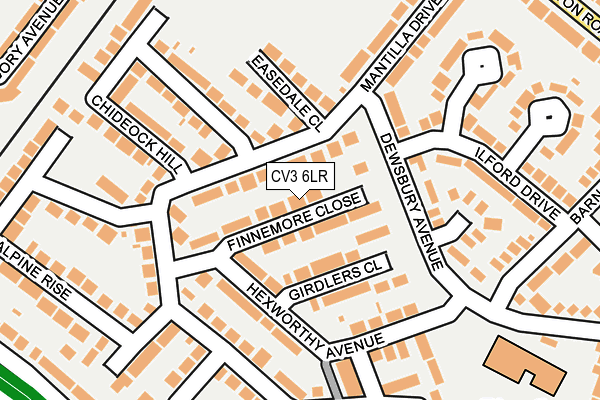 CV3 6LR map - OS OpenMap – Local (Ordnance Survey)