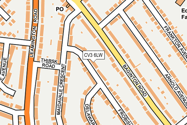 CV3 6LW map - OS OpenMap – Local (Ordnance Survey)