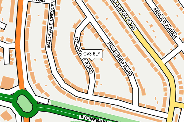 CV3 6LY map - OS OpenMap – Local (Ordnance Survey)