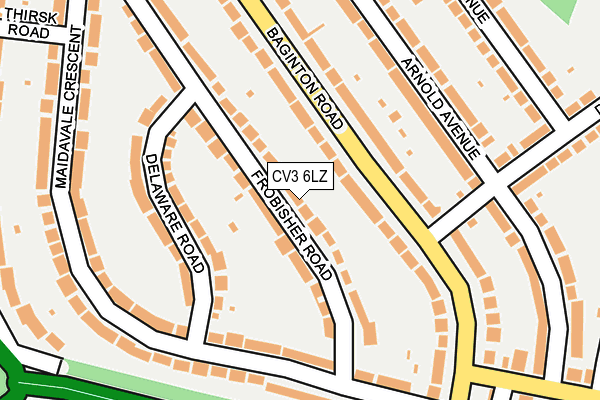 CV3 6LZ map - OS OpenMap – Local (Ordnance Survey)
