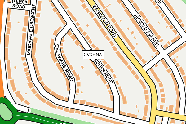 CV3 6NA map - OS OpenMap – Local (Ordnance Survey)
