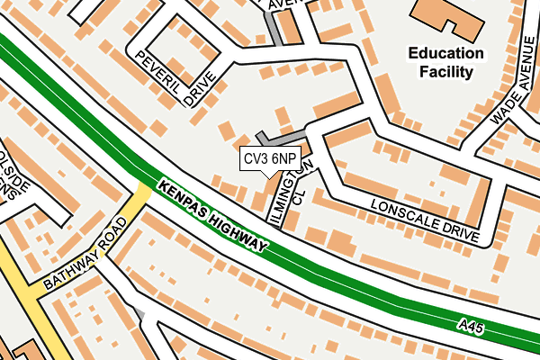 CV3 6NP map - OS OpenMap – Local (Ordnance Survey)