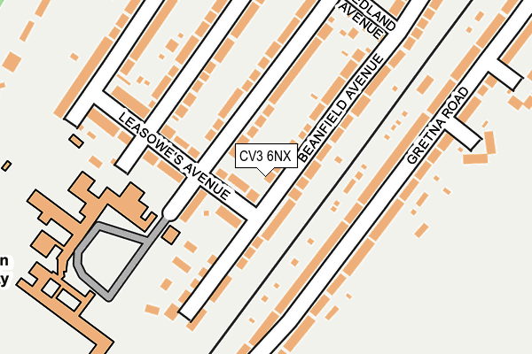 CV3 6NX map - OS OpenMap – Local (Ordnance Survey)