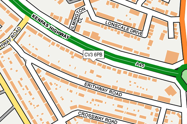CV3 6PB map - OS OpenMap – Local (Ordnance Survey)
