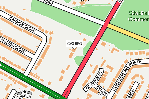 CV3 6PG map - OS OpenMap – Local (Ordnance Survey)