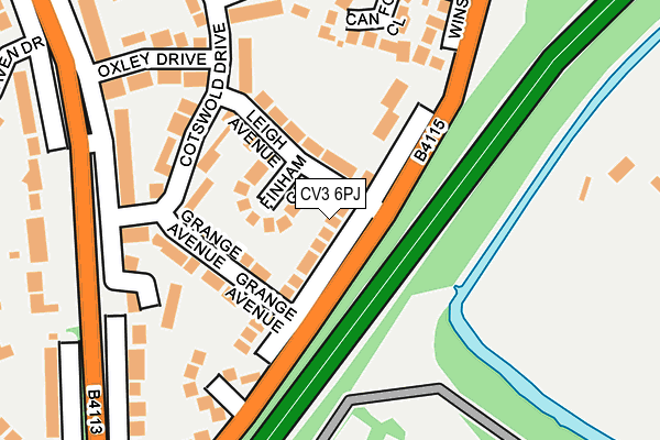 CV3 6PJ map - OS OpenMap – Local (Ordnance Survey)