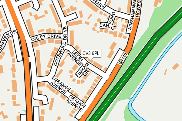 CV3 6PL map - OS OpenMap – Local (Ordnance Survey)