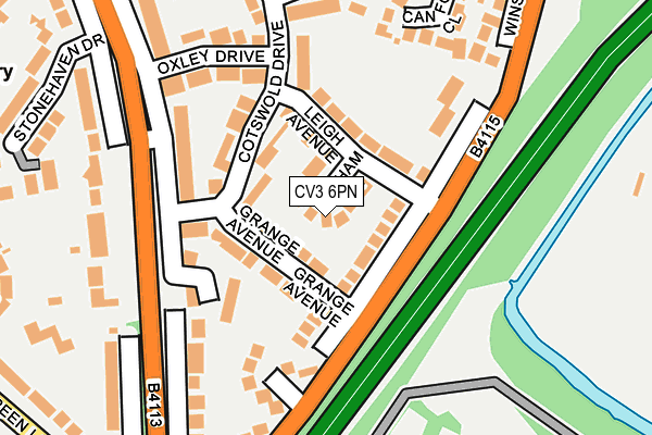 CV3 6PN map - OS OpenMap – Local (Ordnance Survey)