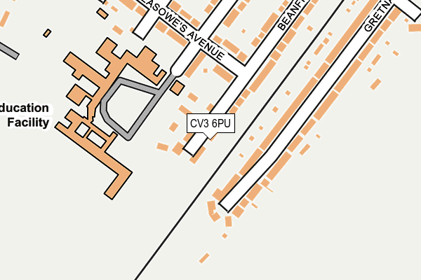 CV3 6PU map - OS OpenMap – Local (Ordnance Survey)