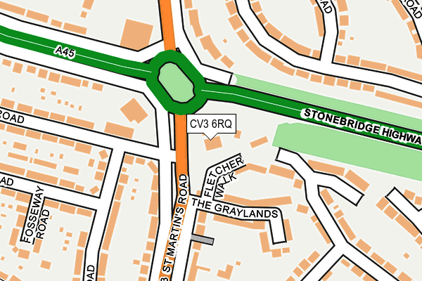 CV3 6RQ map - OS OpenMap – Local (Ordnance Survey)