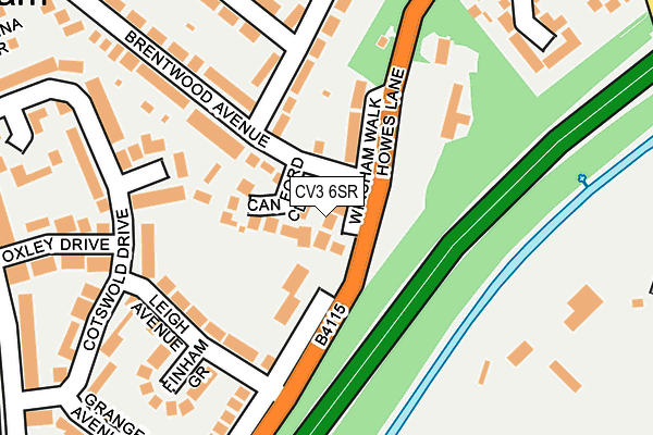 CV3 6SR map - OS OpenMap – Local (Ordnance Survey)