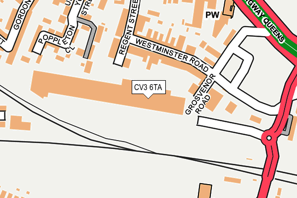 CV3 6TA map - OS OpenMap – Local (Ordnance Survey)