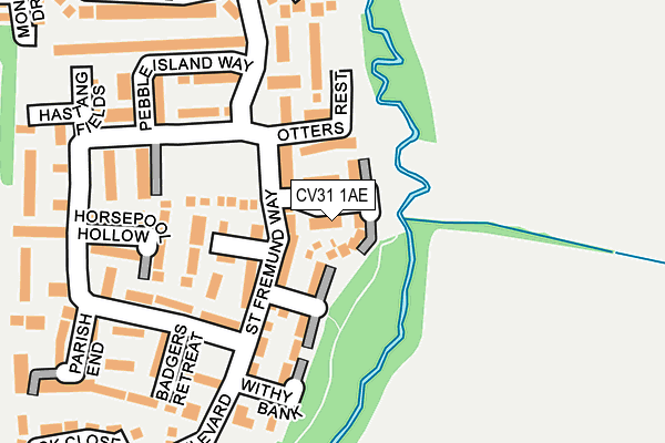 CV31 1AE map - OS OpenMap – Local (Ordnance Survey)