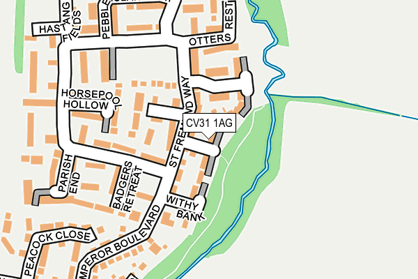 CV31 1AG map - OS OpenMap – Local (Ordnance Survey)