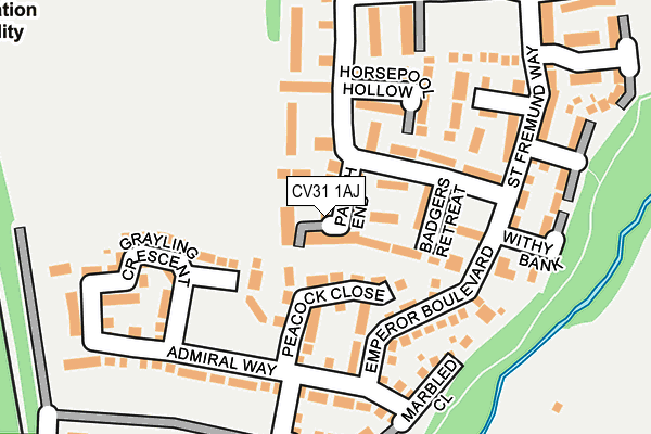 CV31 1AJ map - OS OpenMap – Local (Ordnance Survey)