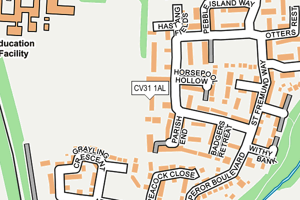 CV31 1AL map - OS OpenMap – Local (Ordnance Survey)