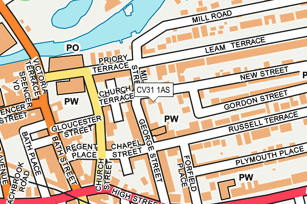 CV31 1AS map - OS OpenMap – Local (Ordnance Survey)