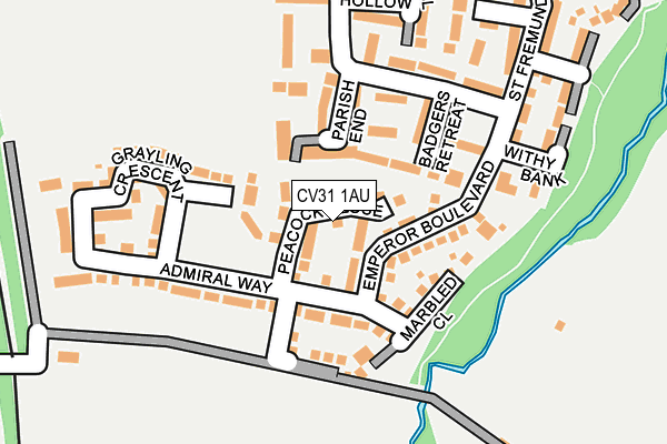 CV31 1AU map - OS OpenMap – Local (Ordnance Survey)