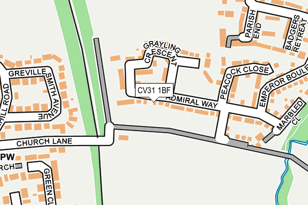 CV31 1BF map - OS OpenMap – Local (Ordnance Survey)