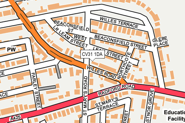 CV31 1DA map - OS OpenMap – Local (Ordnance Survey)