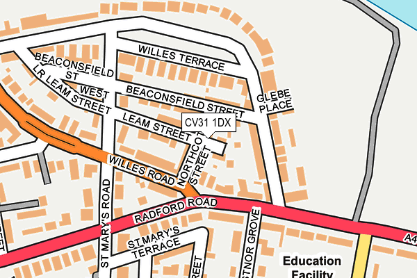 CV31 1DX map - OS OpenMap – Local (Ordnance Survey)