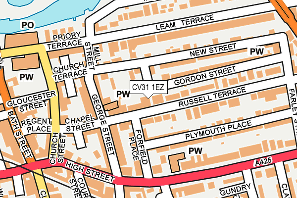 CV31 1EZ map - OS OpenMap – Local (Ordnance Survey)