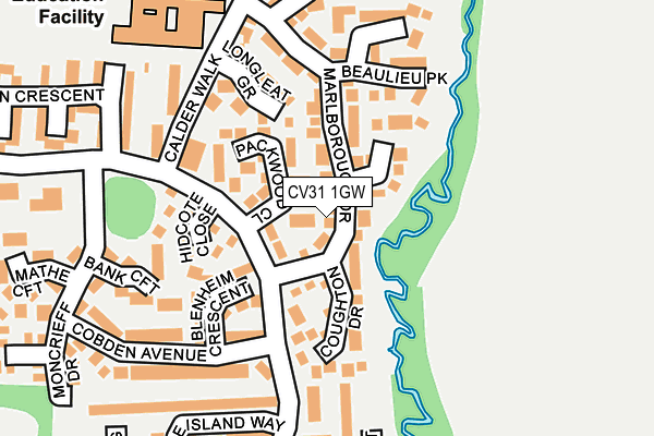 CV31 1GW map - OS OpenMap – Local (Ordnance Survey)