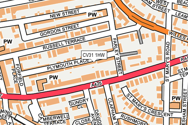 CV31 1HW map - OS OpenMap – Local (Ordnance Survey)