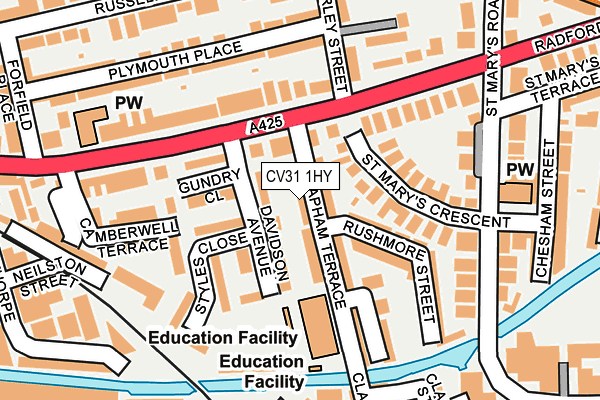 CV31 1HY map - OS OpenMap – Local (Ordnance Survey)