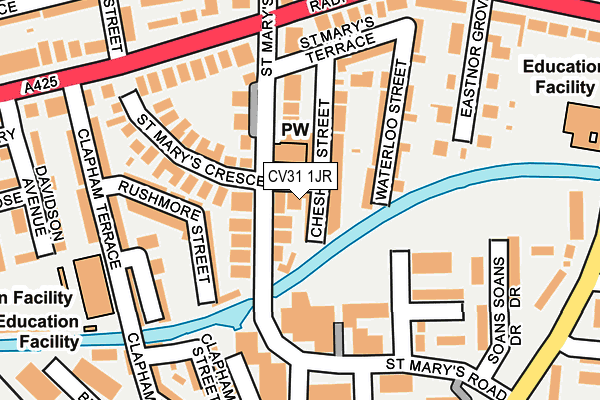 CV31 1JR map - OS OpenMap – Local (Ordnance Survey)