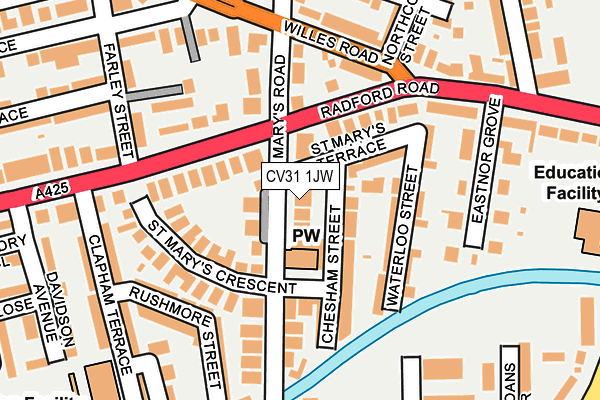 CV31 1JW map - OS OpenMap – Local (Ordnance Survey)