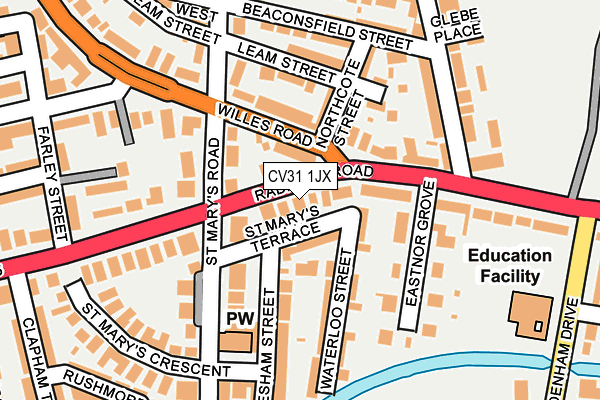 CV31 1JX map - OS OpenMap – Local (Ordnance Survey)